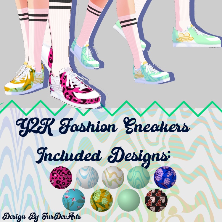 Vroid - Y2K Sneakers // Stable & Beta!