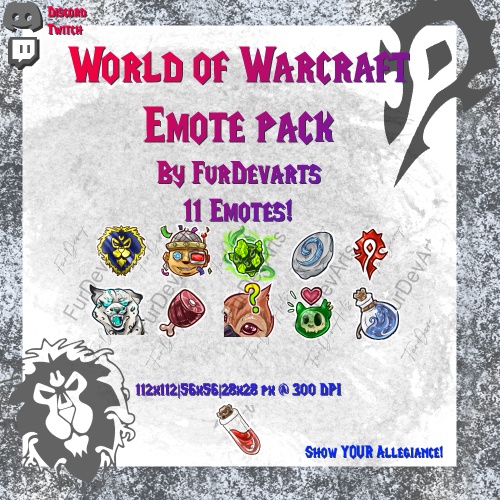 STREAMER ASSETS!: WoW Emote Pack 1 ! // TWITCH / DISCORD // STREAM ASSET EMOTE EMOJI