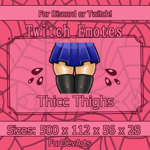 Stream Asset // Thicc Thighs Emote v2 // Discord OR Twitch
