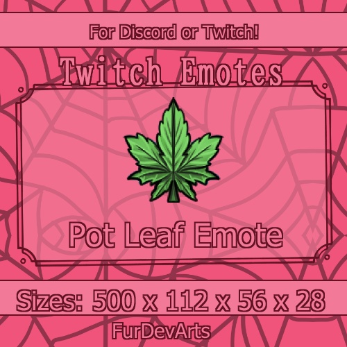 Stream Asset // Pot Leaf Emote // Discord OR Twitch