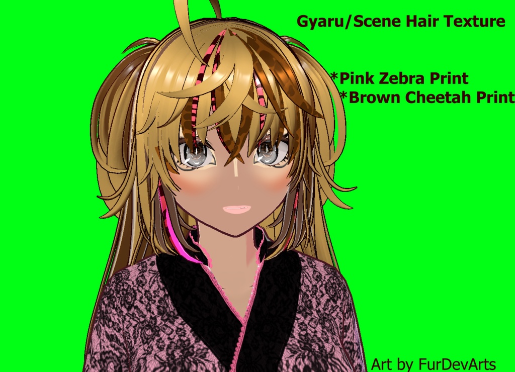 Vroid Beta & Stable!! // Gyaru & Scene Hair Texture pack 1