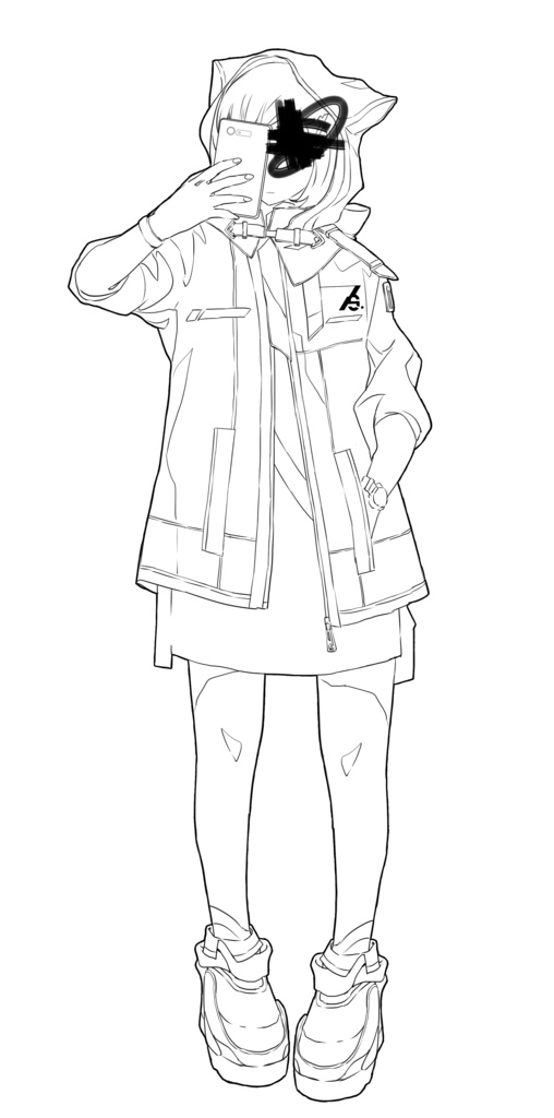 パーカー子ちゃんステッカー