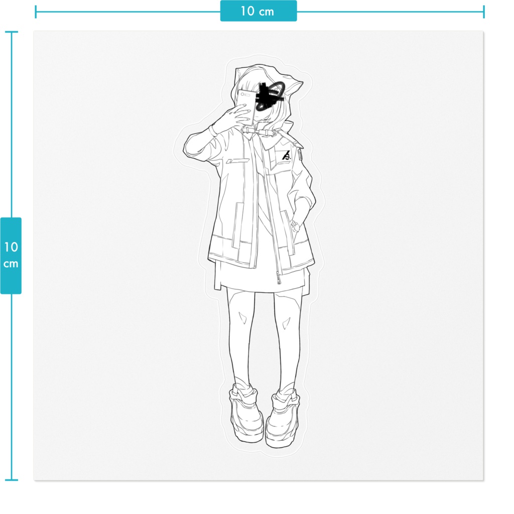 パーカー子ちゃんステッカー