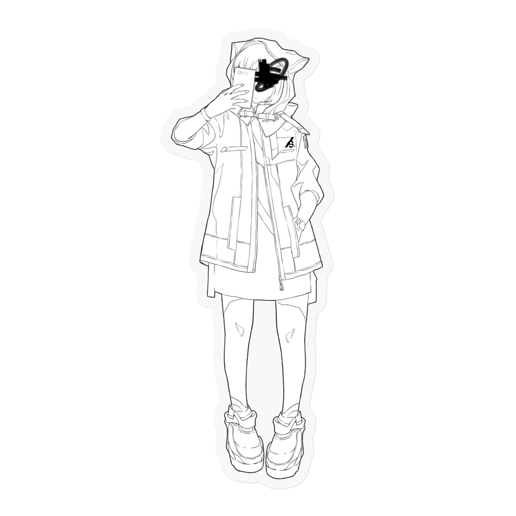 パーカー子ちゃんステッカー