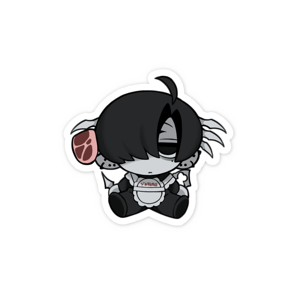 SDお座りゾネスマホステッカー