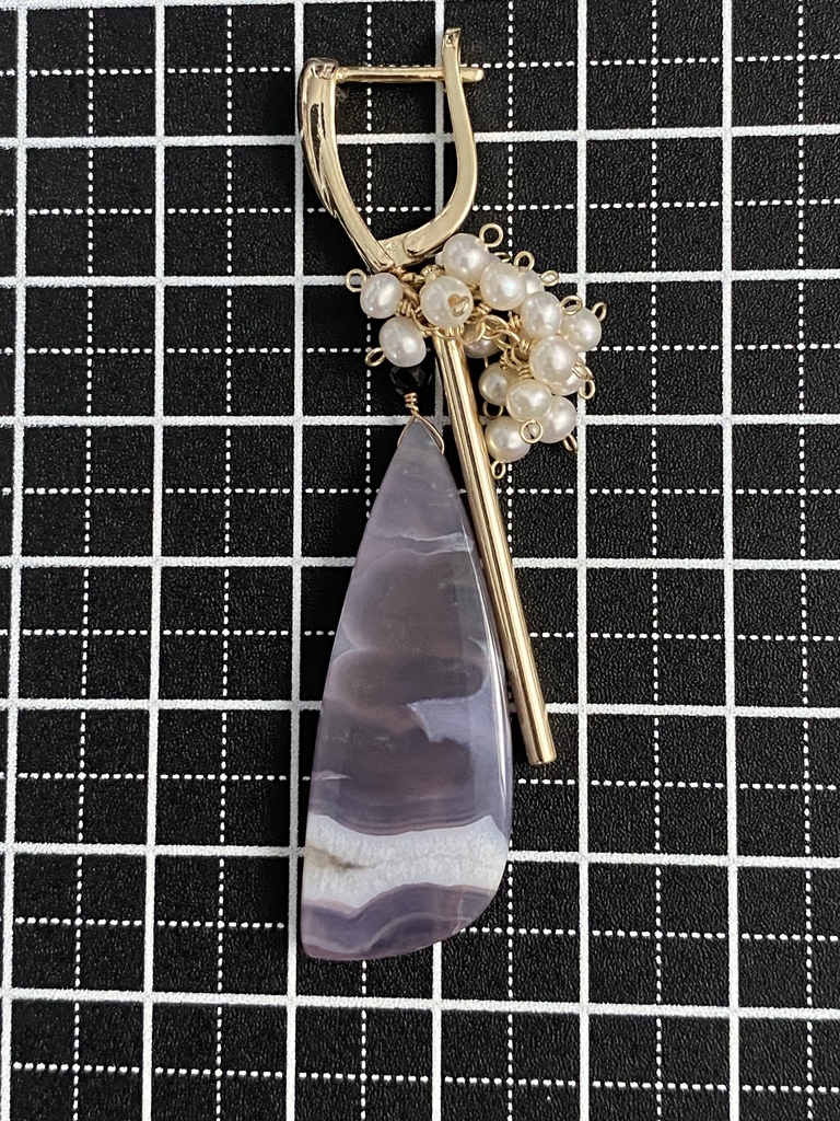 徳川慶喜イメージ「葵に叢雲」微アシンメトリーピアス