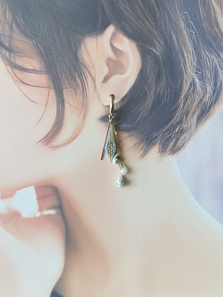 久坂玄瑞イメージ「双璧/力」アシンメトリーピアス