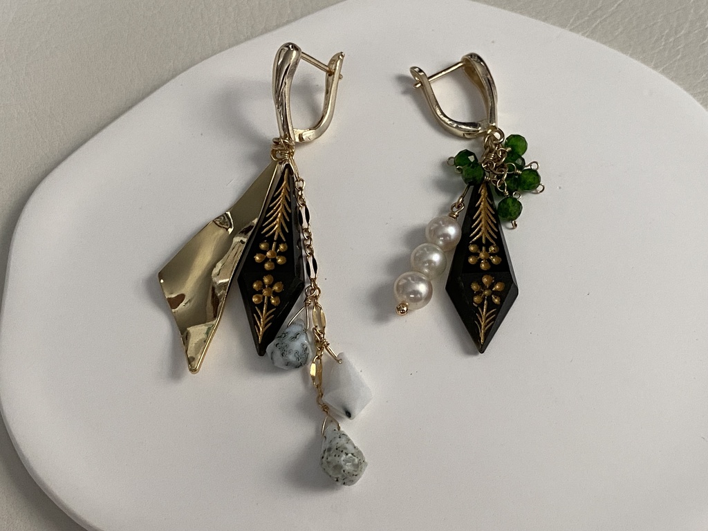 高杉晋作イメージ「双璧/智」アシンメトリーピアス