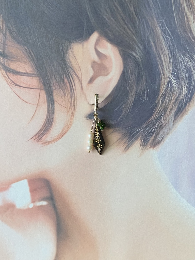 高杉晋作イメージ「双璧/智」アシンメトリーピアス