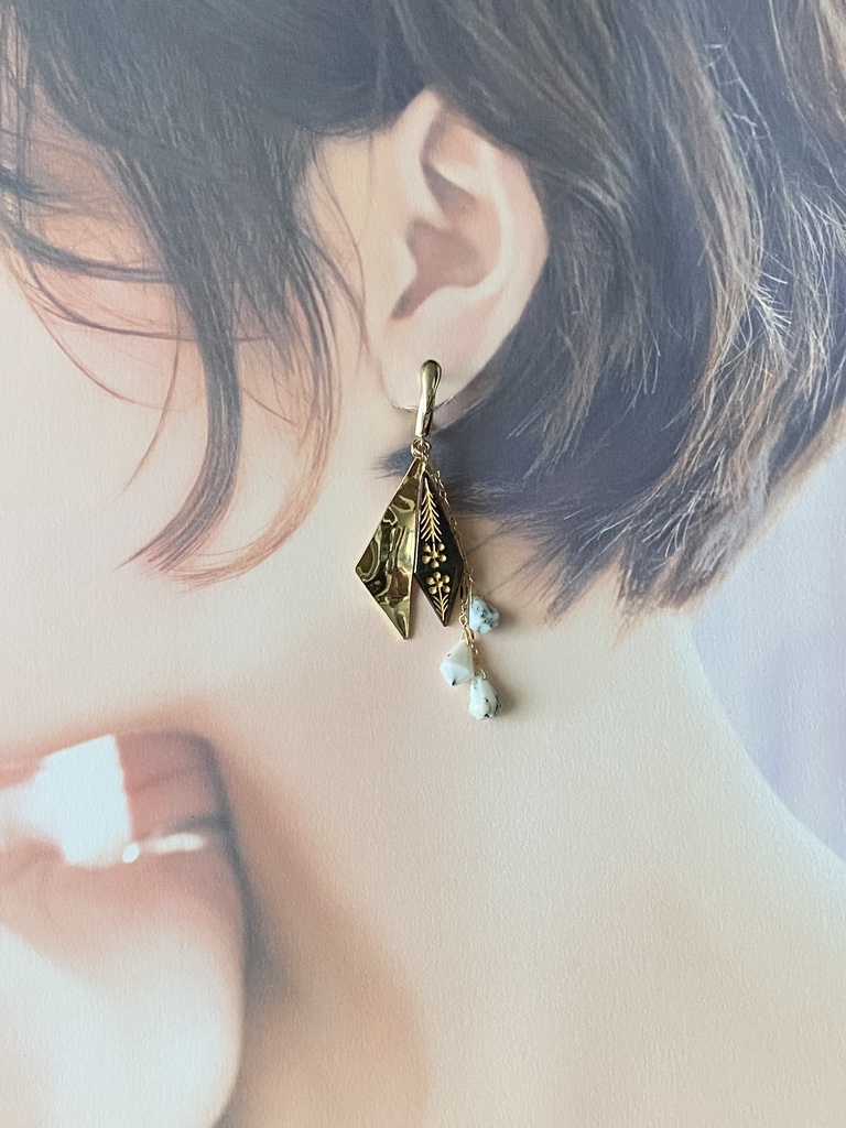 高杉晋作イメージ「双璧/智」アシンメトリーピアス