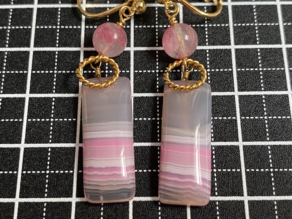 ピンク×ピンクのゆめかわイヤリング