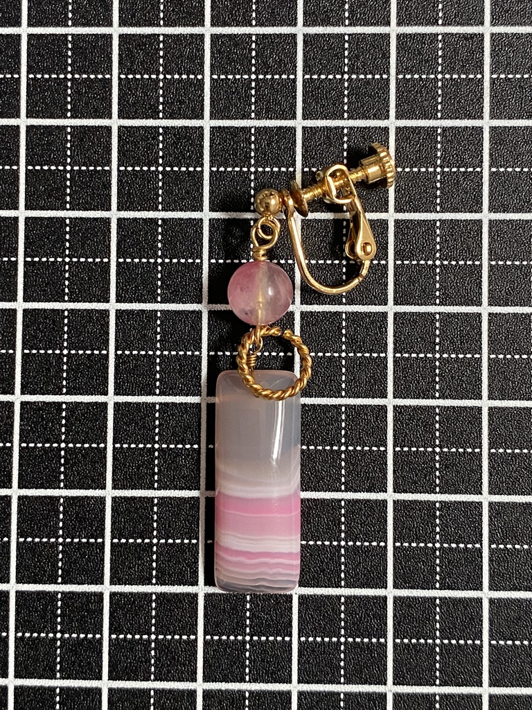 ピンク×ピンクのゆめかわイヤリング