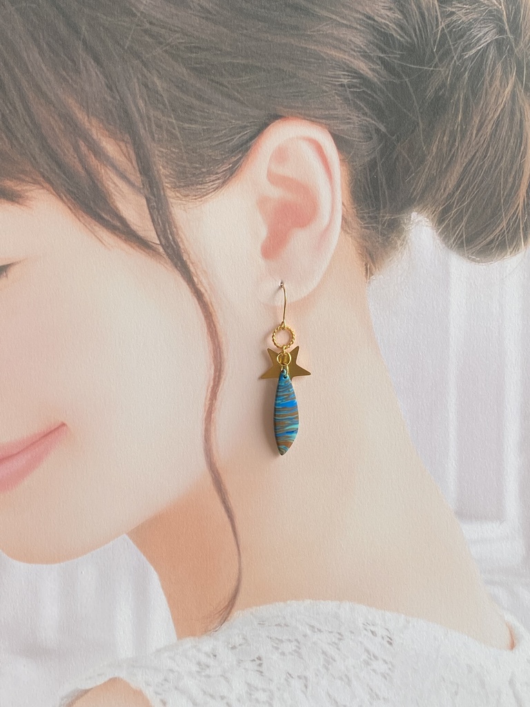 レインボージャスパー🌈のピアス