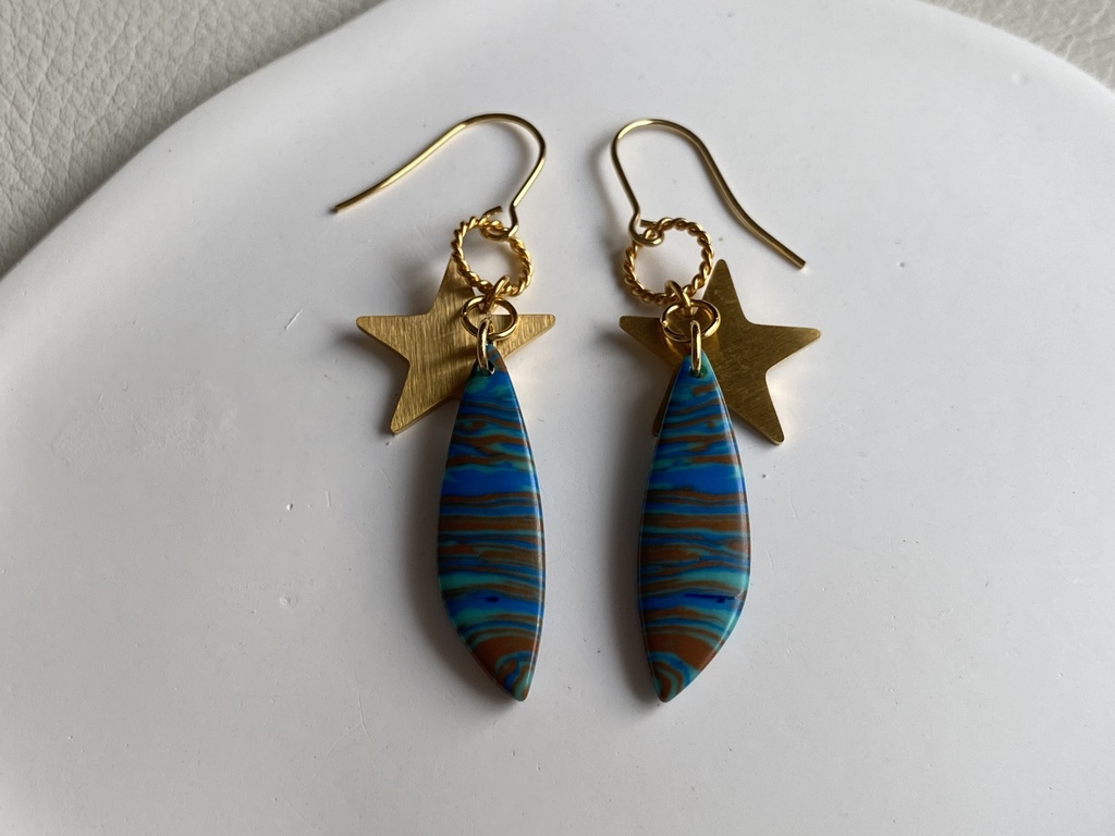 レインボージャスパー🌈のピアス