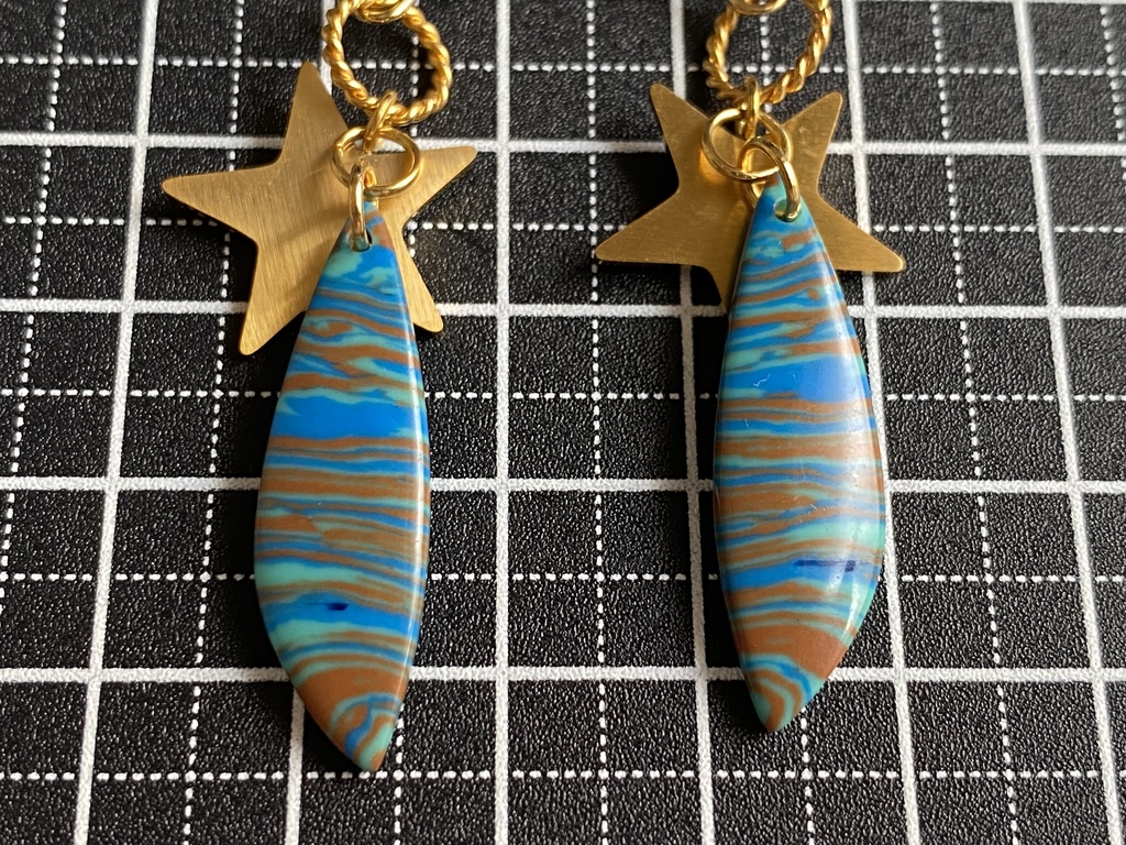 レインボージャスパー🌈のピアス