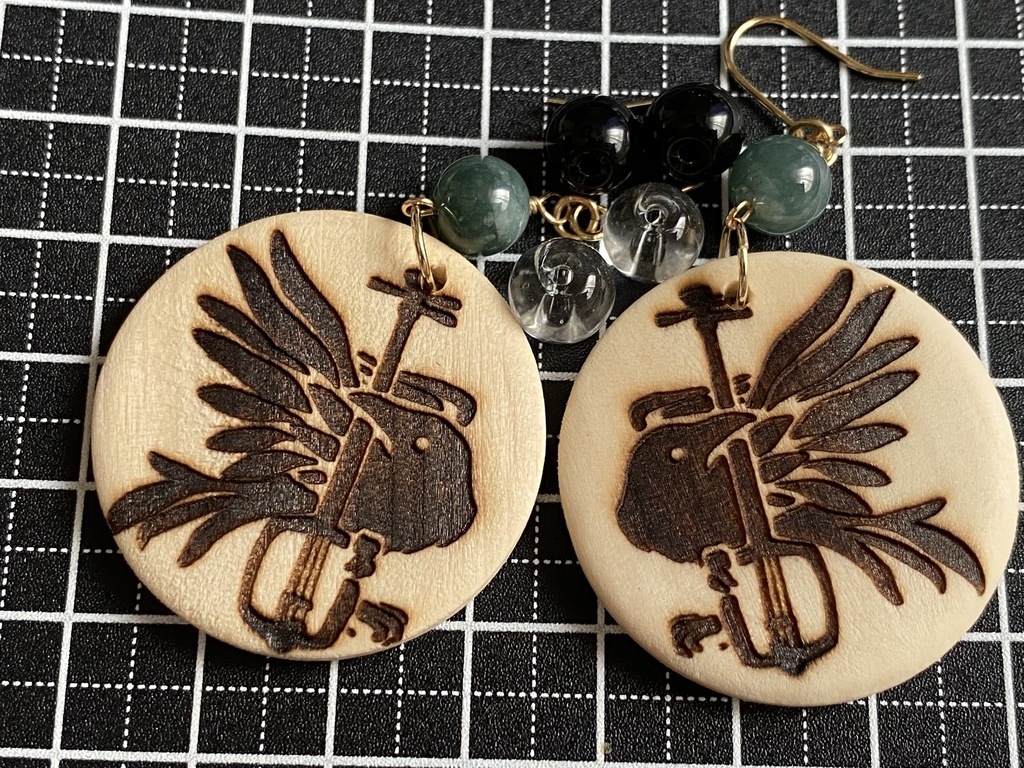 高杉晋作イメージ「三味線鴉」ピアス