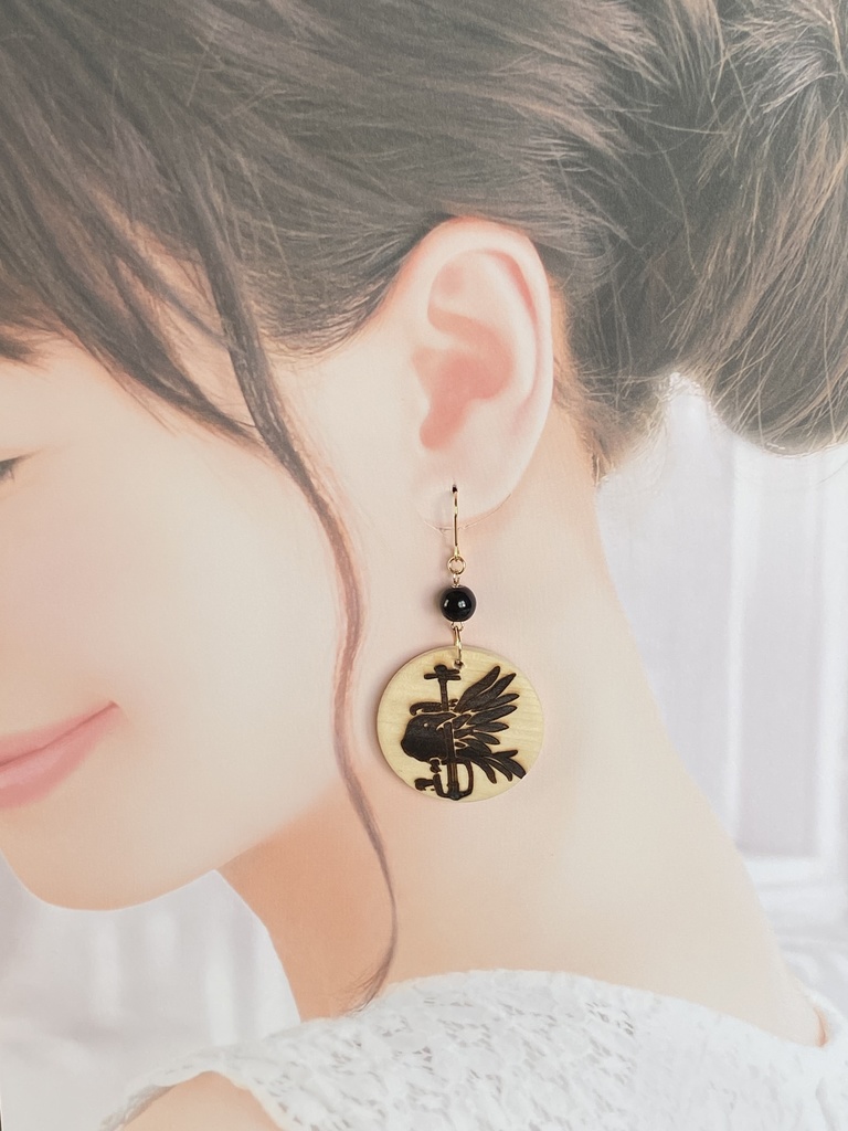 高杉晋作イメージ「三味線鴉」ピアス