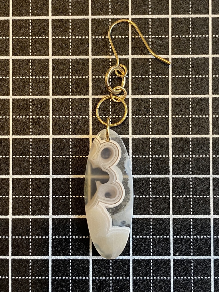 オービキュラーアゲートのピアス