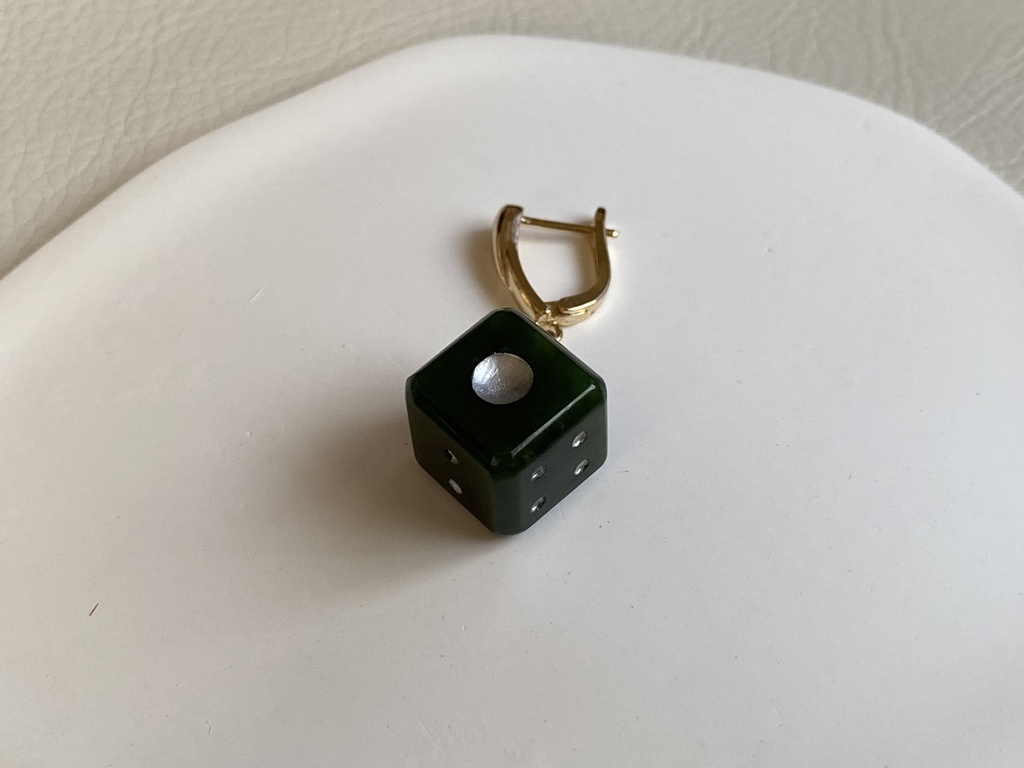 高杉晋作イメージ「翡翠の賽」ピアス（※片耳）