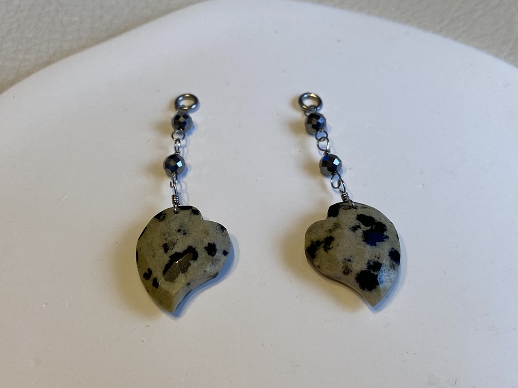 ダルメシアンジャスパーのハートチャーム