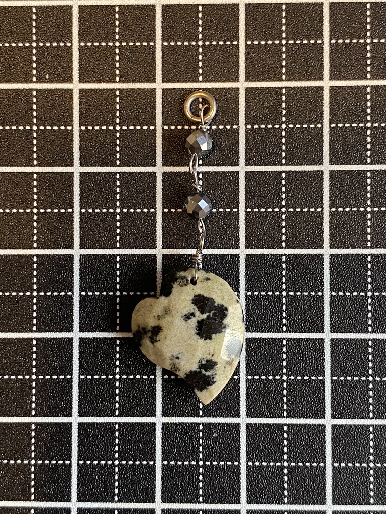 ダルメシアンジャスパーのハートチャーム