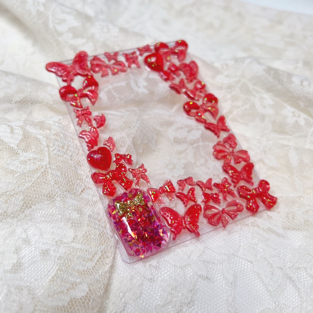 🎀🦋レジンデコ硬質カードケース