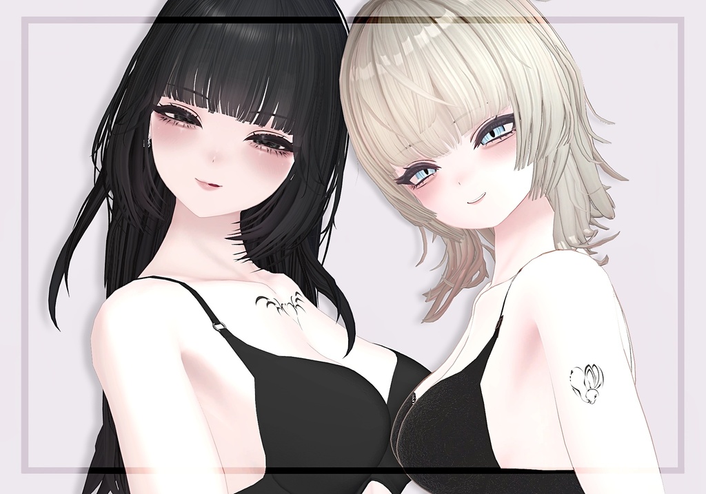 2026/07/31まで 【Free Download】 ハート型タトゥー2種 【VRC】