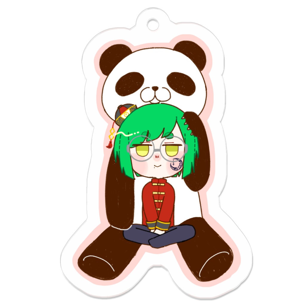 パンダと推し アクリルキーホルダー