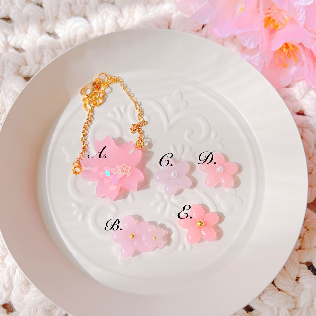 桜ポシェットと髪飾り🌸