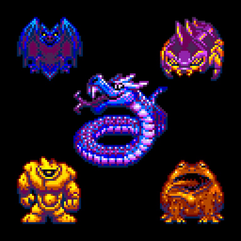 ドット絵モンスター30体セット (待機アニメ付き)