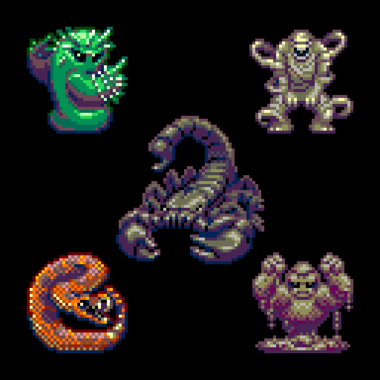 ドット絵モンスター30体セット (待機アニメ付き)