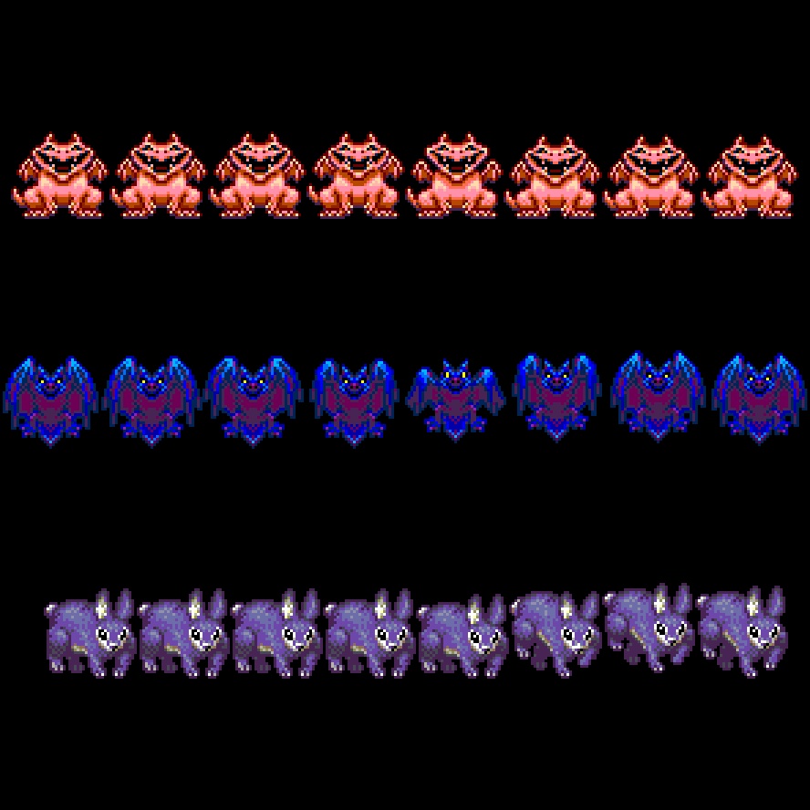 ドット絵モンスター30体セット (待機アニメ付き)