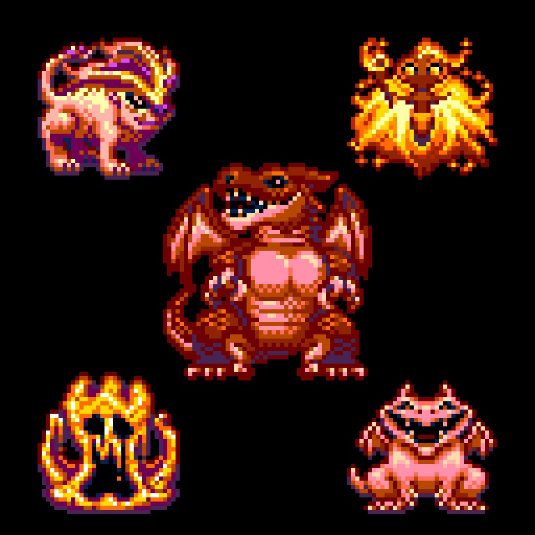 ドット絵モンスター30体セット (待機アニメ付き)