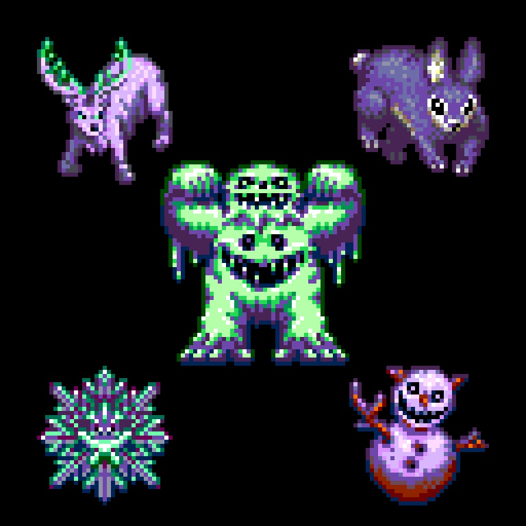 ドット絵モンスター30体セット (待機アニメ付き)