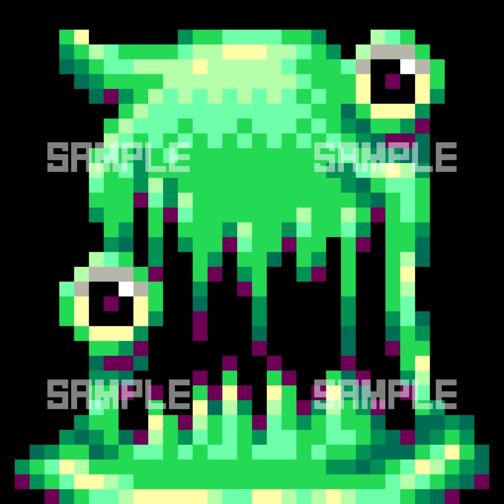 ドット絵モンスター5体セット (待機アニメ付き)