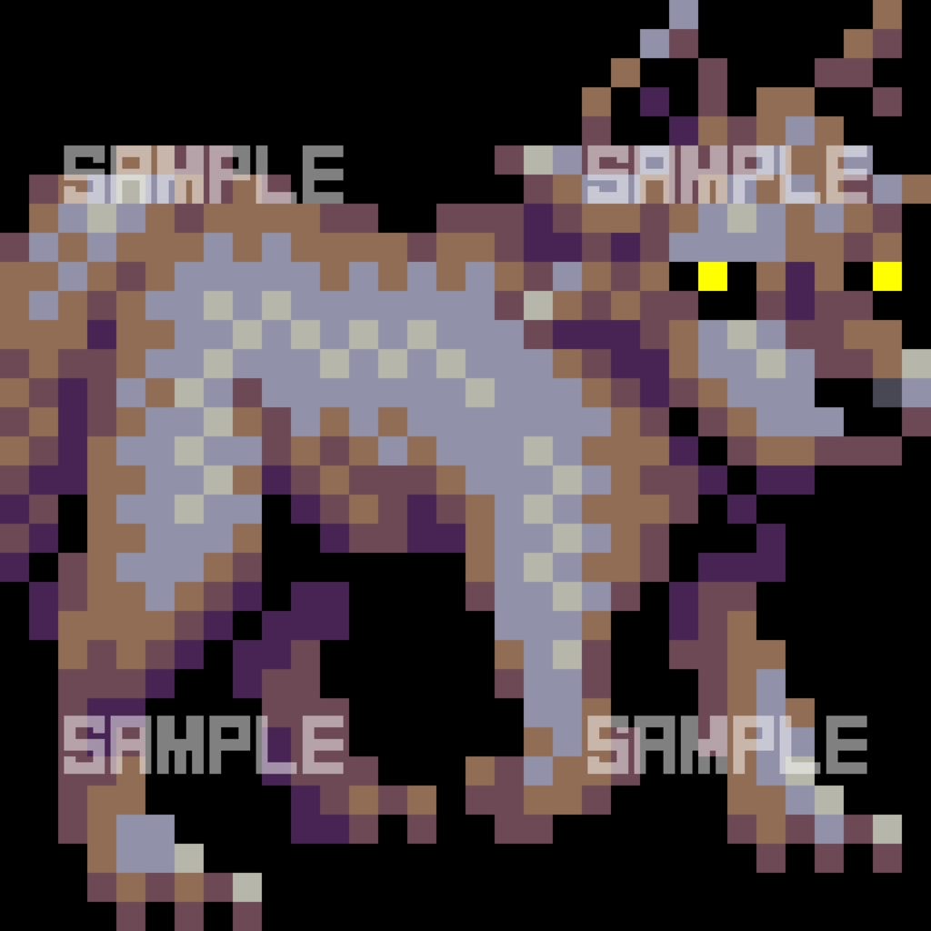 ドット絵モンスター5体セット (待機アニメ付き)