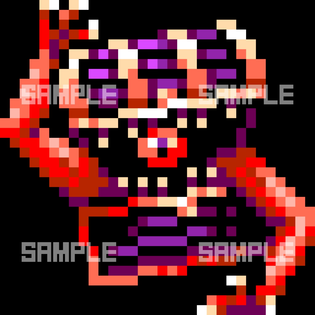 ドット絵モンスター5体セット (待機アニメ付き)