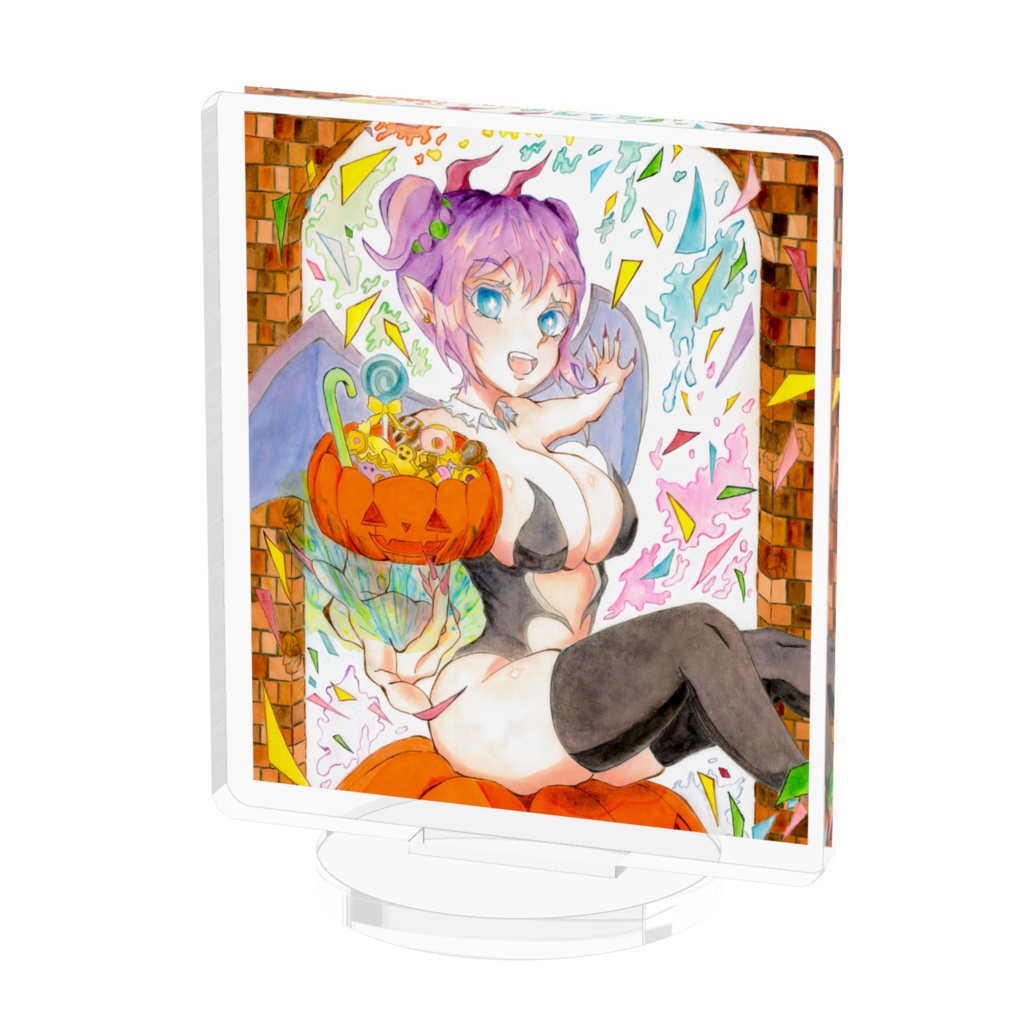ブルーベリーサキュバスちゃんハロウィンアクリルスタンド
