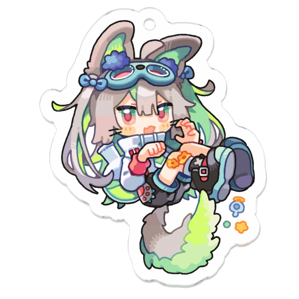 アクリルキーホルダー ポカ (リボン)