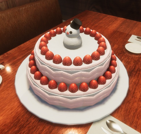 メロのケーキ