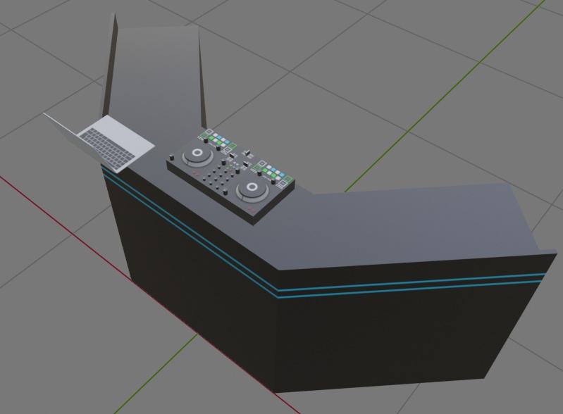 メロのDJブースセット