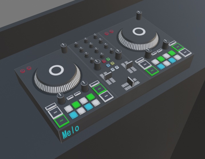 メロのDJブースセット