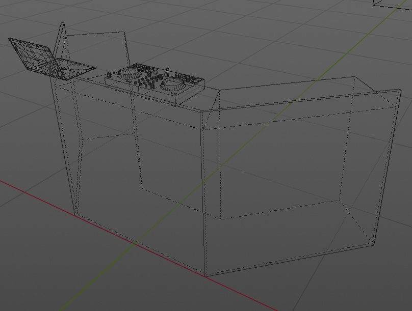 メロのDJブースセット