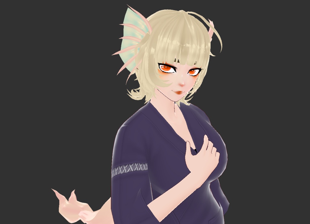 [VROID] Aquatic Fish Head Fins and Tail