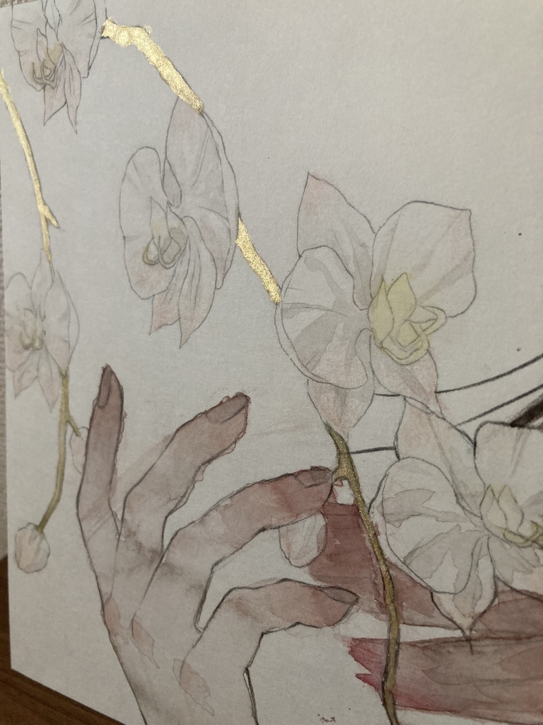 【オリジナル手描きイラスト】原画 −胡蝶蘭− M3号