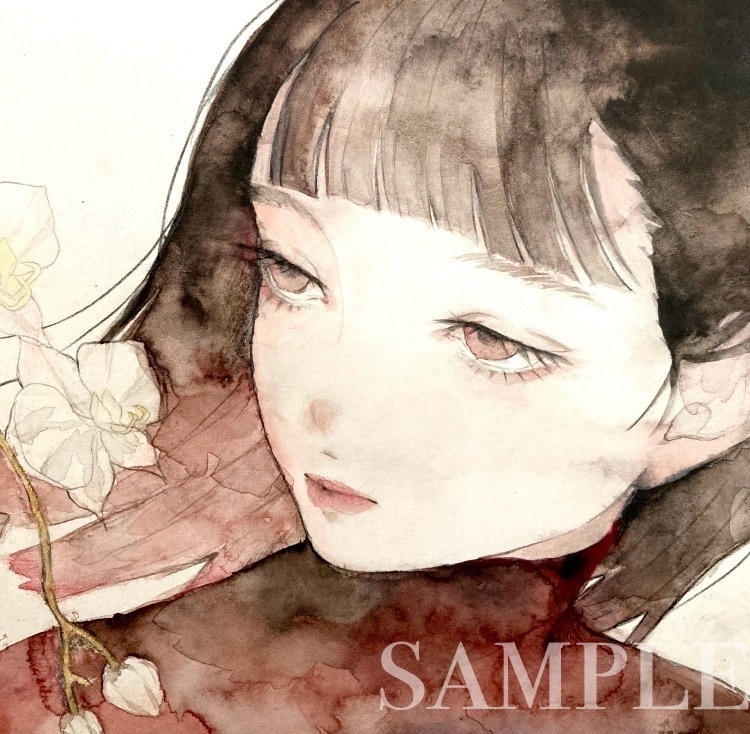 【オリジナル手描きイラスト】原画 −胡蝶蘭− M3号