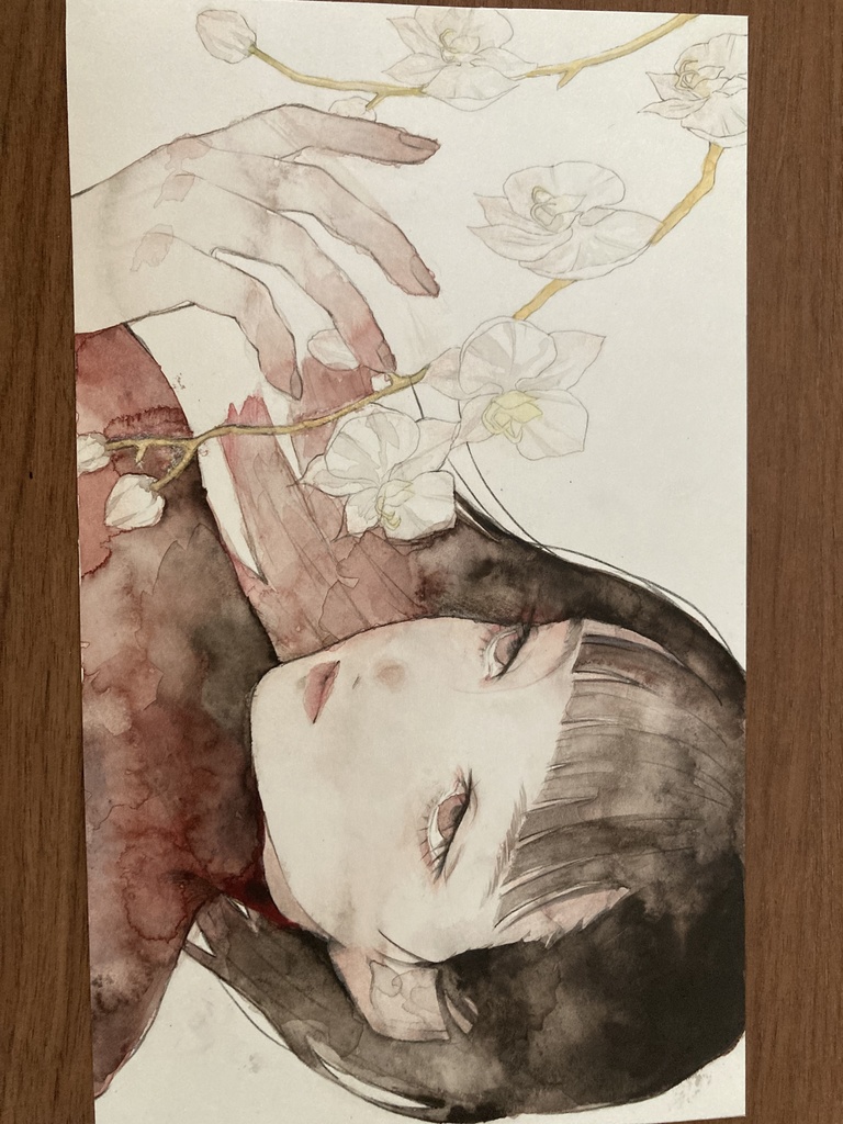 【オリジナル手描きイラスト】原画 −胡蝶蘭− M3号