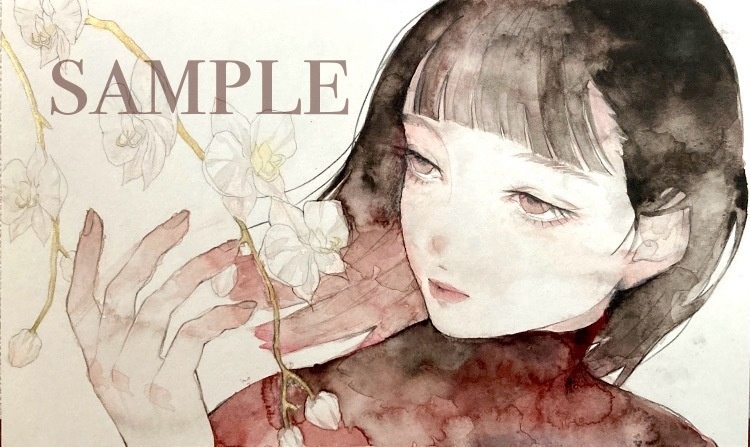 【オリジナル手描きイラスト】原画 −胡蝶蘭− M3号