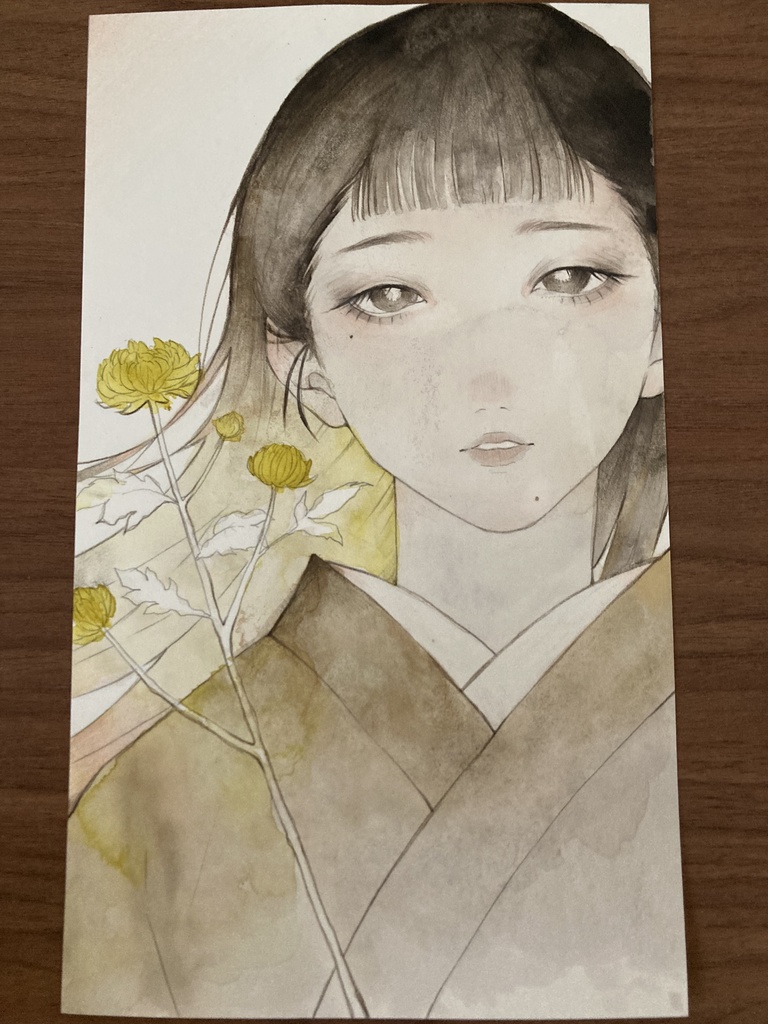 【オリジナル手描きイラスト】原画 −菊− M3号