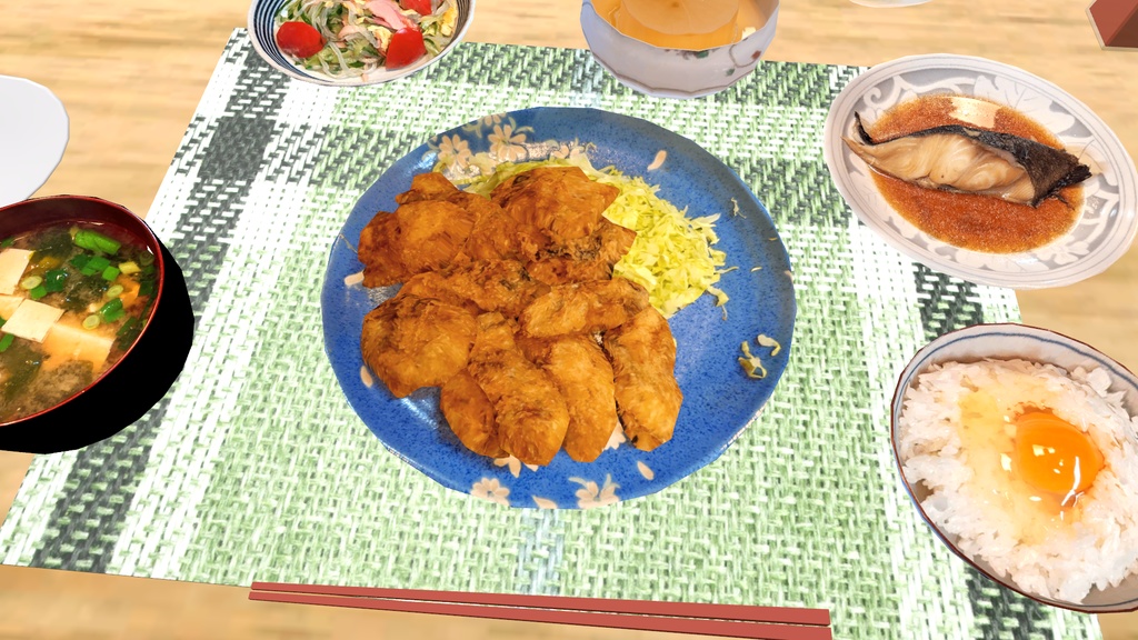無料【VRChat想定】カキフライ △2582